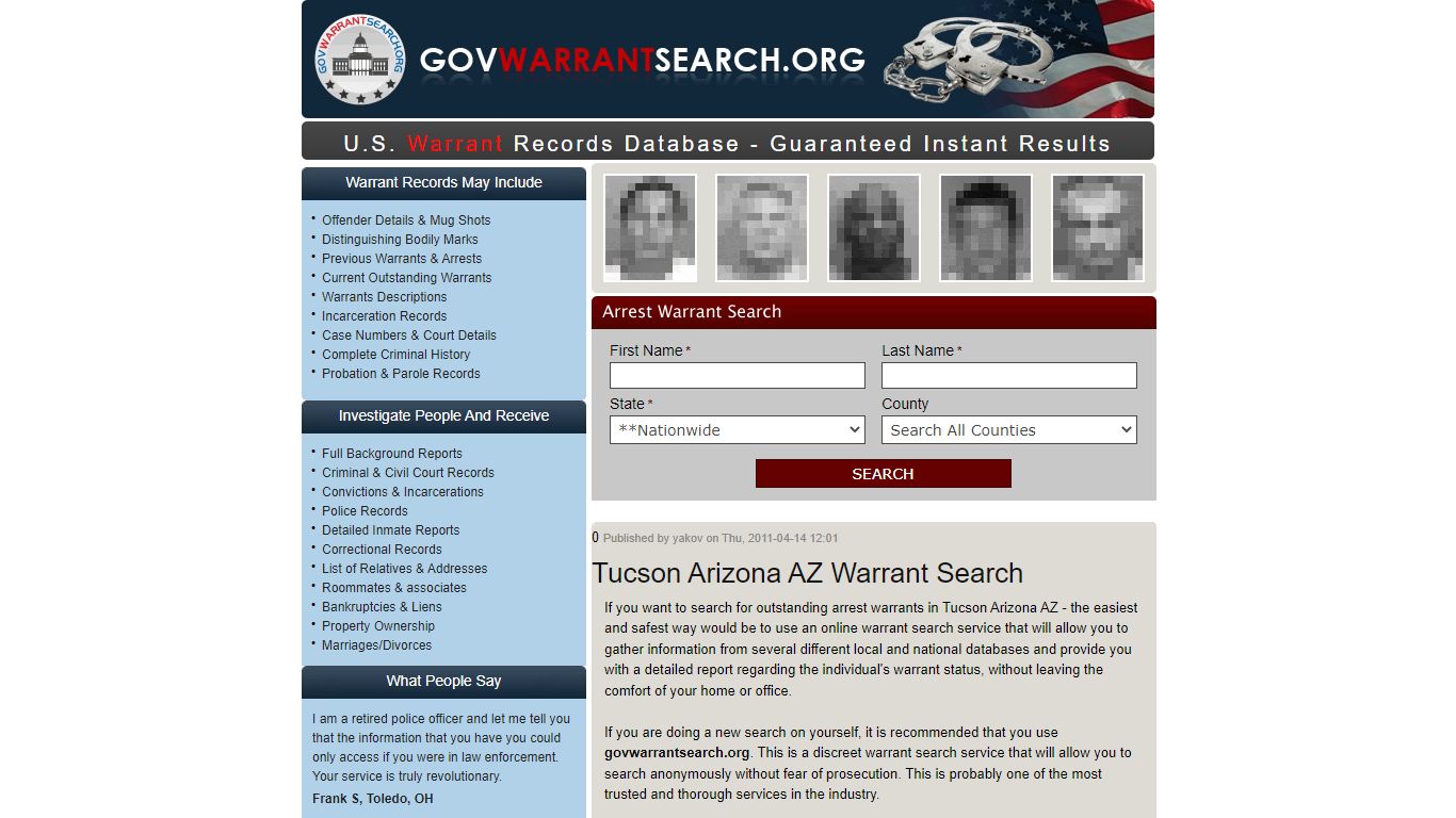 Tucson | Warrant Search